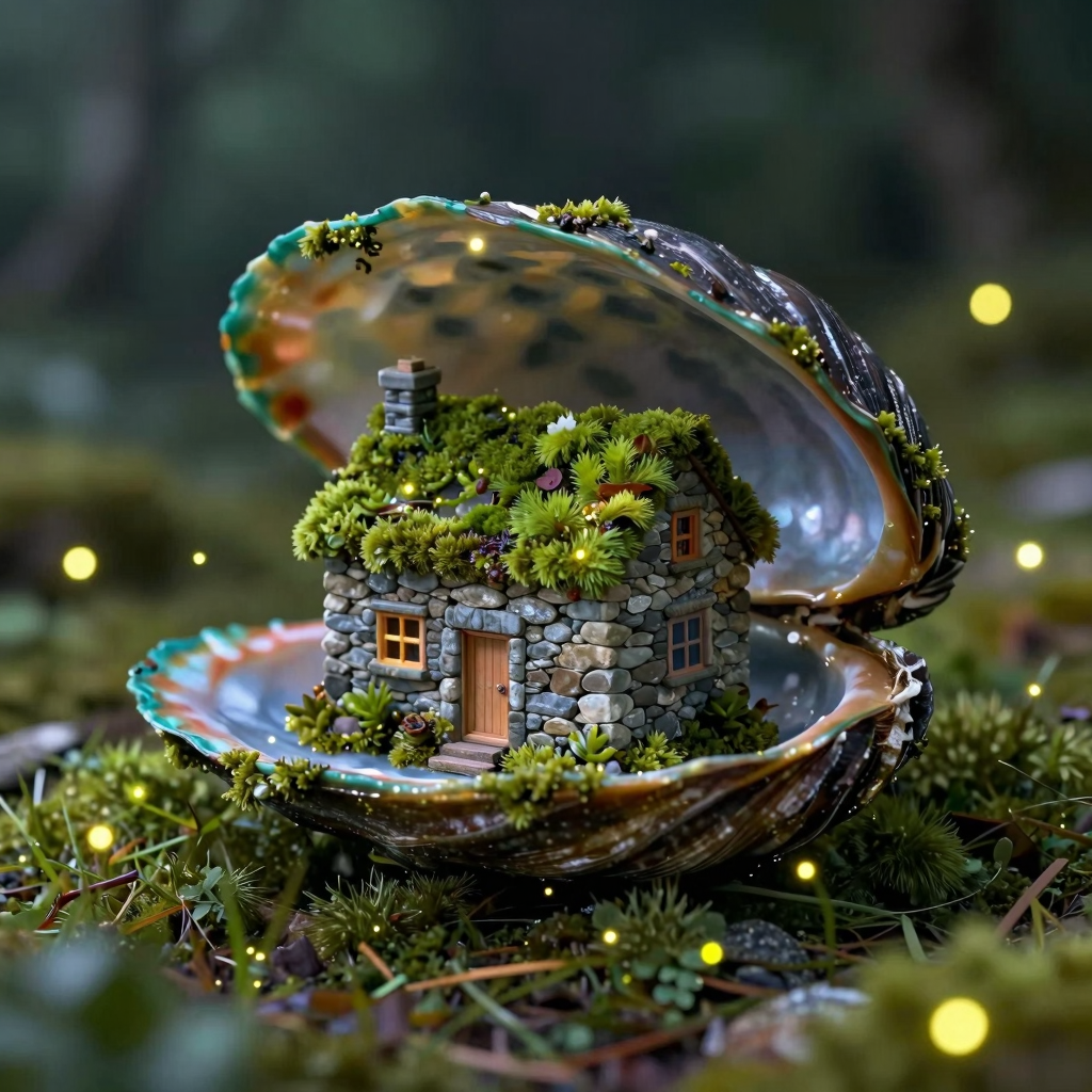 Moss Cottage in a Seashell